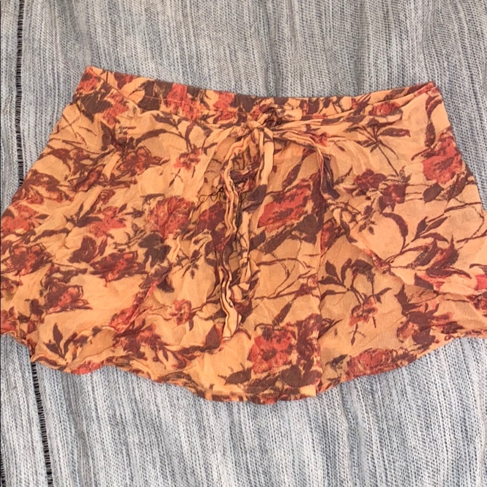 Floral free people linen short